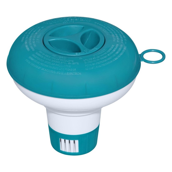 Dozator plutitor de clor pentru piscine, albastru deschis, reglabil