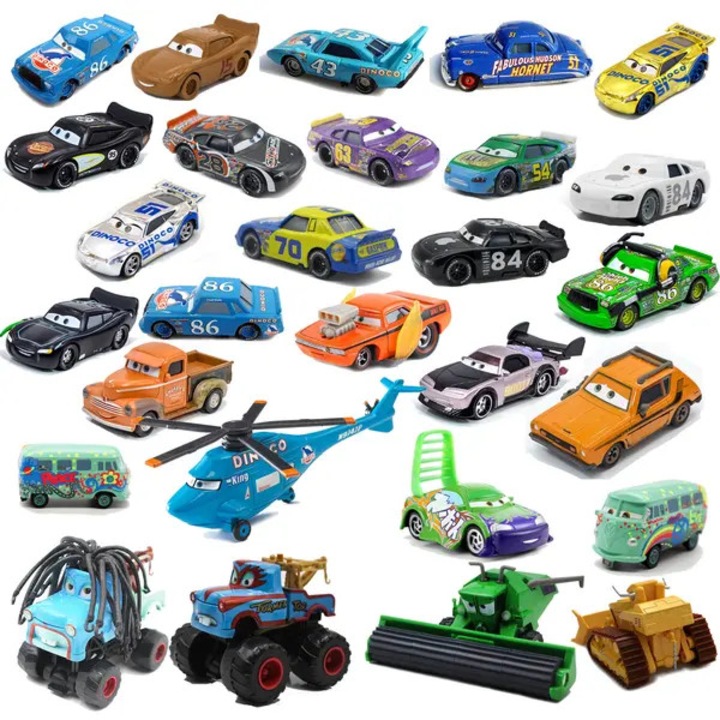 Disney Pixar Autók fém autómodell készlet, többszínű, 4-21cm