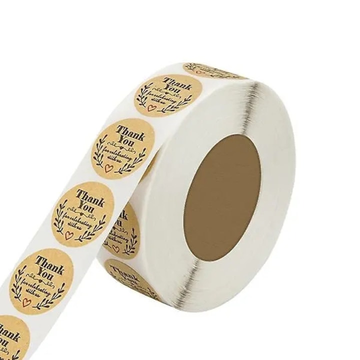 500 db-os matricaszett, többszínű, Köszönöm, 2,5 cm átmérő