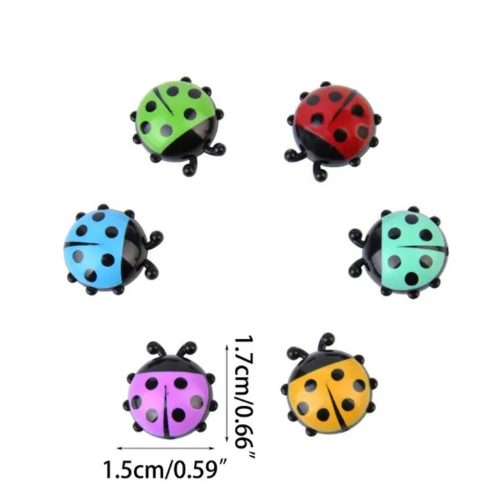 Set 6 magneti frigider buburuze multicolor 1,5x1,7cm