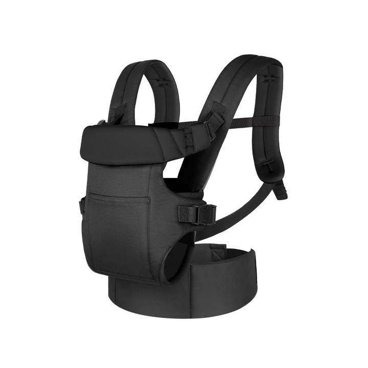 Marsupiu ergonomic ajustabil negru 48x70-110cm