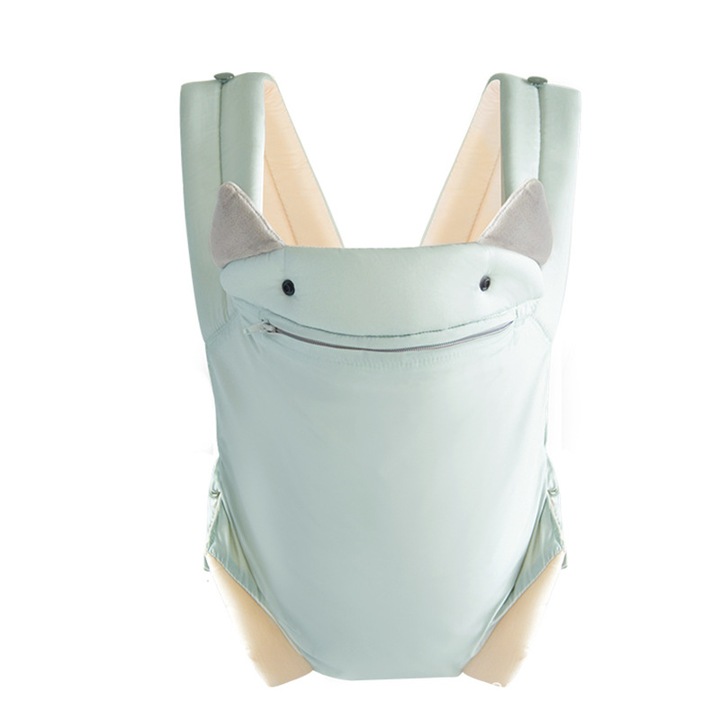 Marsupiu ergonomic animal print mint green ajustabil 0-36 luni