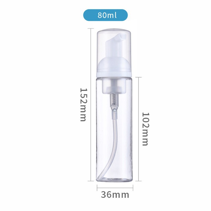 Készlet 2 db habadagoló 80ml átlátszó 152x36mm