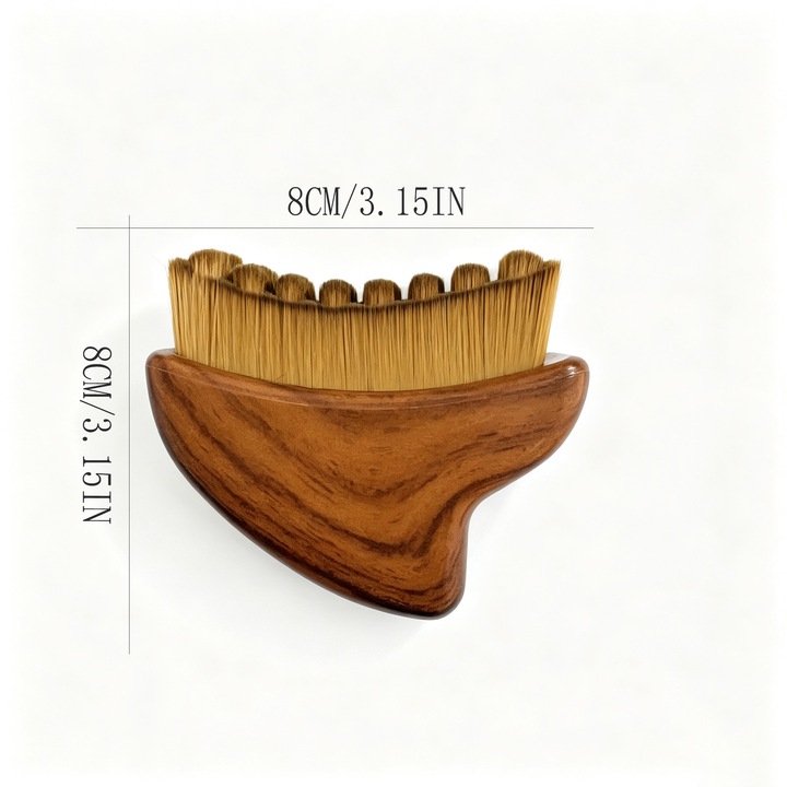 Pensula machiaj ZYBLSSBB, sintetica, lemn, 8x8cm, negru