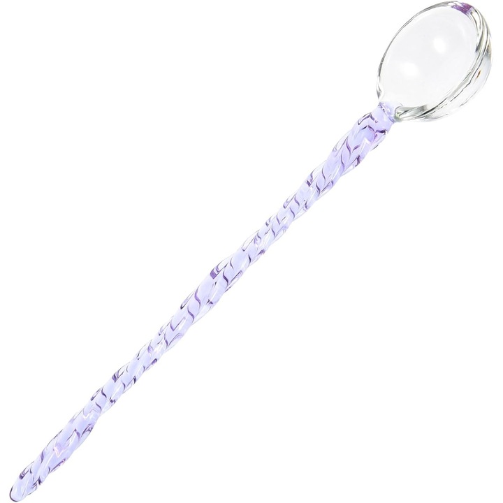 Hullámos üveg színes kanalak kávéhoz és desszerthez, 15cm