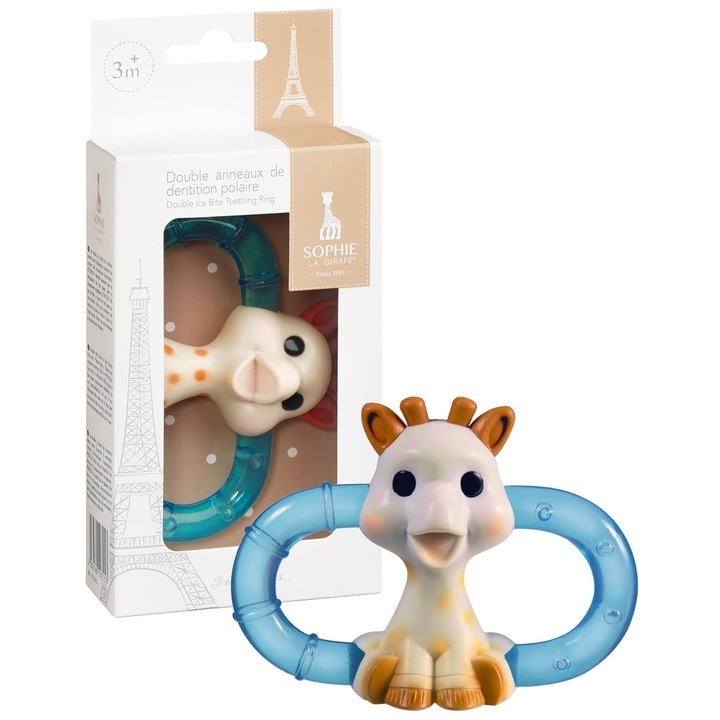 Sophie la girafe Inel Dentar Dublu Racoritor pentru Bebelusi
