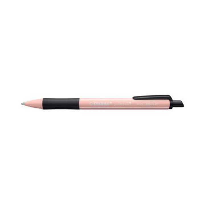 Химикалка с механизъм Stabilo Pointball NatureCOLORS Wildflowers, 0.5 мм, Корпус blush, Син пълнител