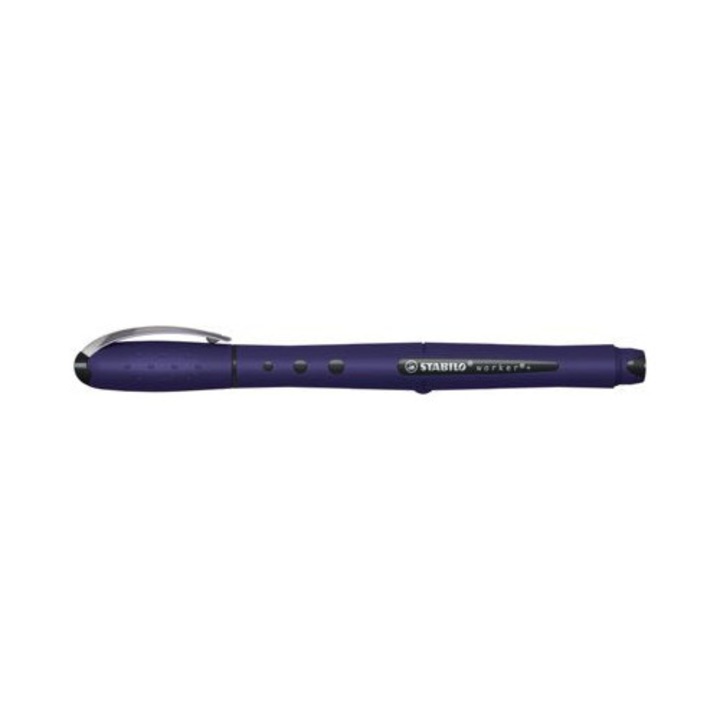 Roller Stabilo worker+NatureCOLORS Wildflower, 0.5 mm, corp prussian blue, culoare de scriere albastru