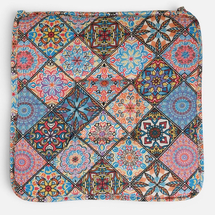Mozaik mintás székpárna, többszínű, 39x39cm