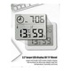Termometru higrometru digital, ecran LCD mare, alb, 81x71x10mm