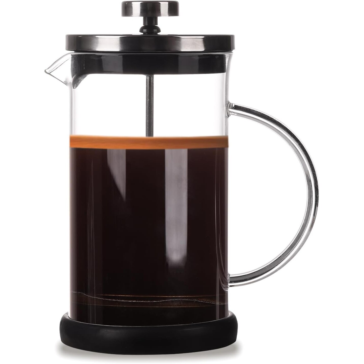 Cafetiera French press ZYBLSSBB 600ml negru sticla termorezistenta inox