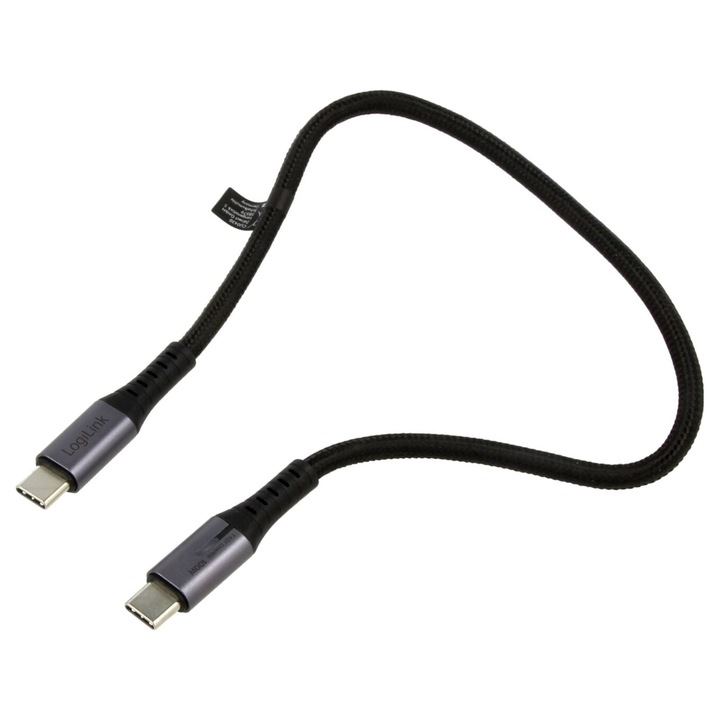 Cablu USB 3.2 Gen 2x2 USB-C 0, 3m Negru LOGILINK CU0430