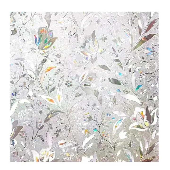 Folie geam decorativa, protectie UV, fara adeziv, transparenta, 100x200cm