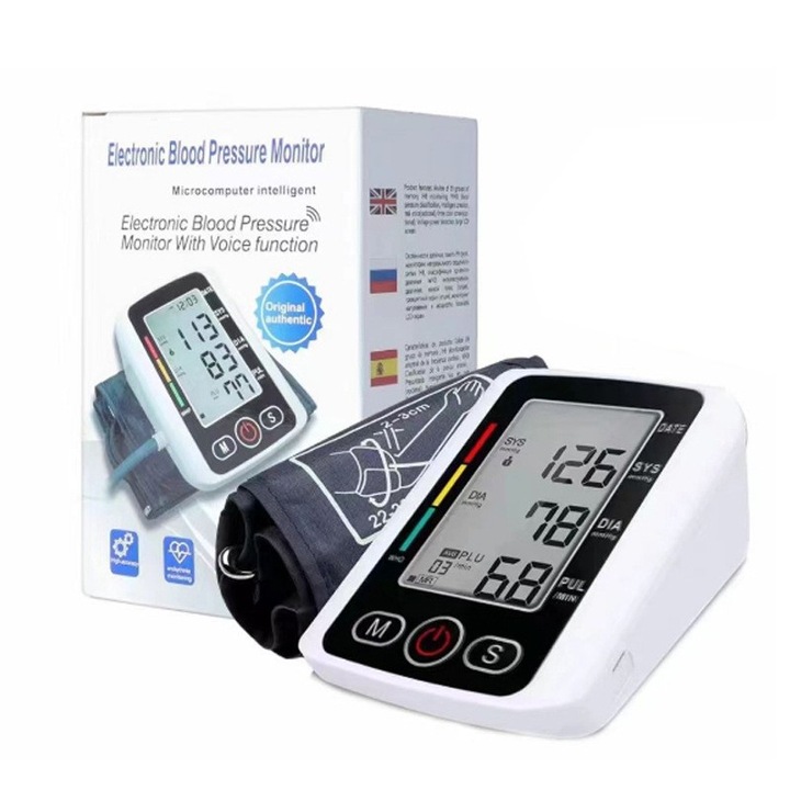 Tensiometru digital automat brat, vocal, ecran LCD, manseta 22x32cm