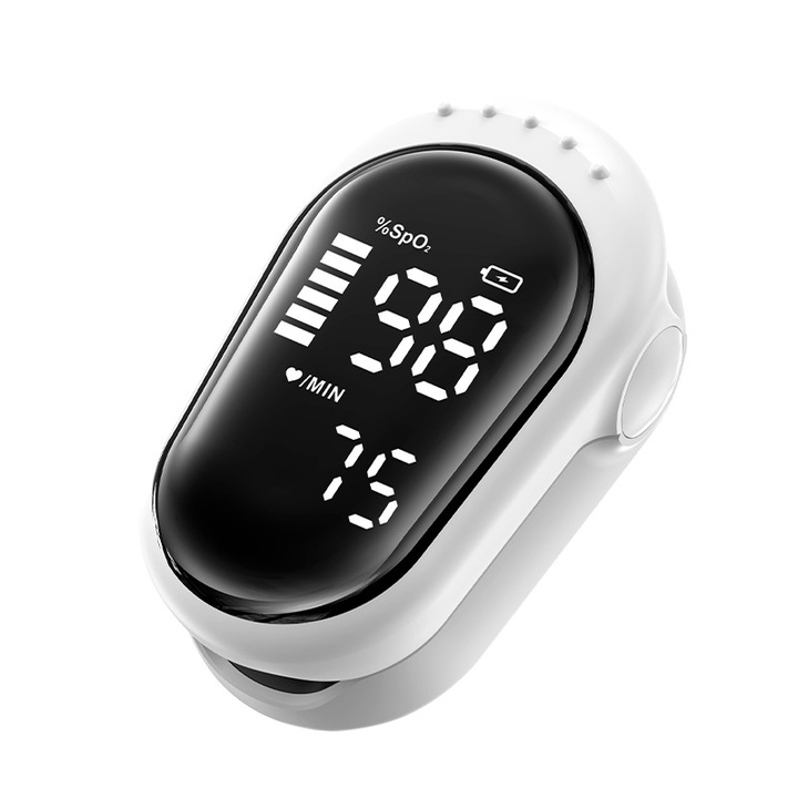 Pulsoximetru reincarcabil, compact, ecran OLED, negru
