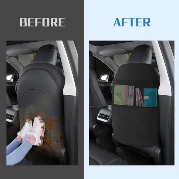 Husa scaun auto set 2 piese protectie spatar impermeabila 44x66cm negru