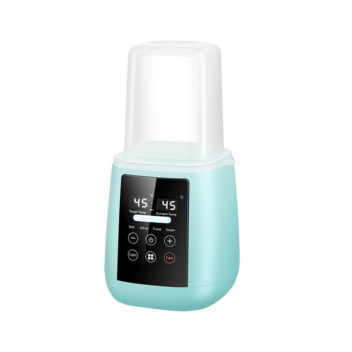 Incalzitor biberon multifunctional 9 in 1, sterilizare, 48h, LED, albastru