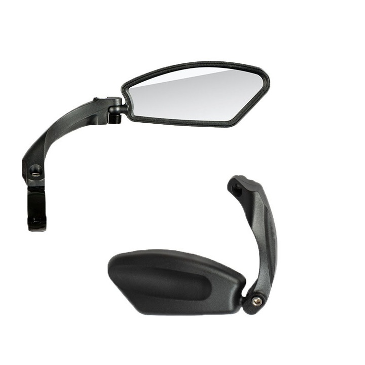 Oglinzi laterale bicicleta, reglabil, negru, 23.3x6.2cm, set 2 bucti