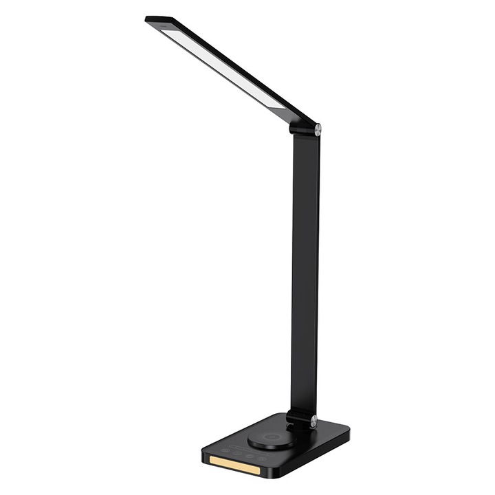 Lampa de birou ZYBLSSBB LED incarcare wireless negru 360x110x390mm