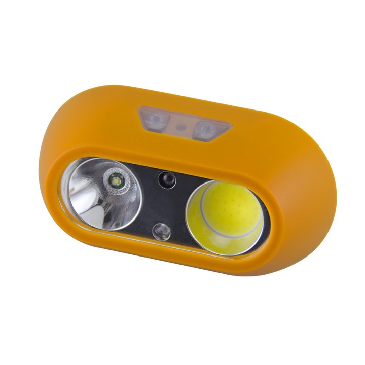 Lanterna frontala ZYBLSSBB LED galben negru alb 9x5x4cm USB rechargeable