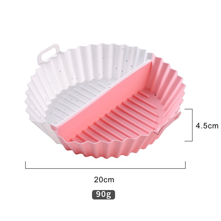 Szilikon elválasztott tálca légfritőzbe 20x4.5cm, tapadásmentes, hőálló