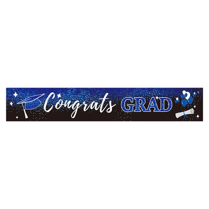 Banner decorativ pentru absolvire, albastru, 25x19x2cm