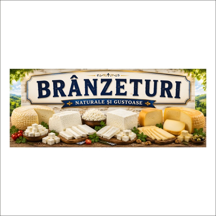 Banner MEDIA, "Branzeturi" modell, 150 x 60 cm, kültéri