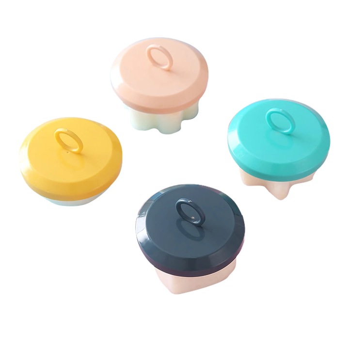 Set 4 forme pentru gatit abur si prajit, plastic, 7.5x7cm, multicolor