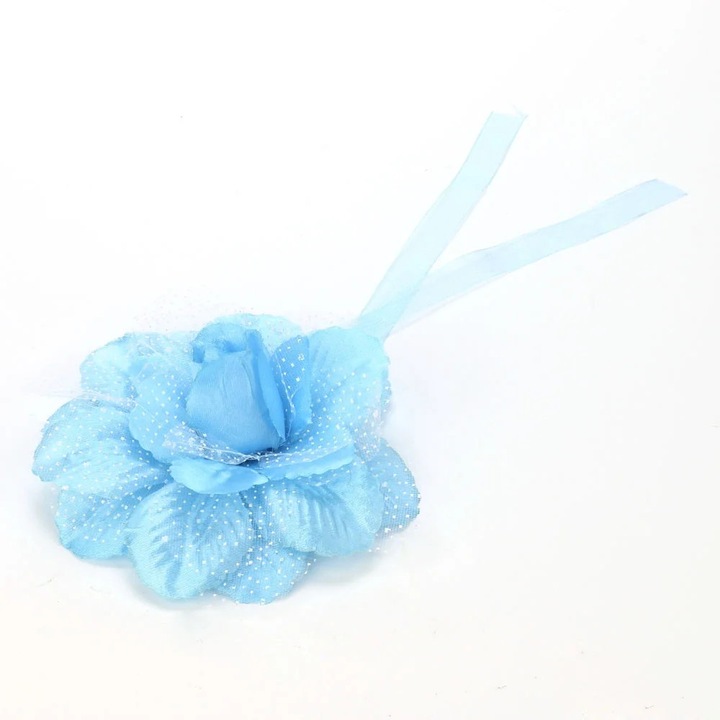 Accesorii perdele YANYXR, floare bujor, prindere cu clips, alb, 50x17cm