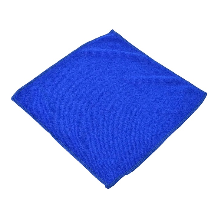 Set 5 prosoape microfibra auto, albastru, 25x25cm, moi, absorbante