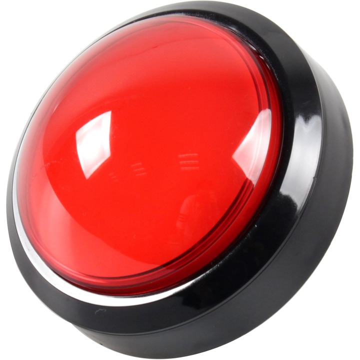Buton LED Iluminat 100mm EG Starts pentru Arcade - Rosu