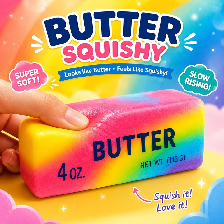 Antistress Játék Butter Squishy TrioStore® Needoh Típusú, Szenzoros Játék Lassú Emelkedéssel, Ultra Puha és Rugalmas Textúra, Squishy Gyermekeknek és Felnőtteknek, Fidget Relaxációhoz és Koncentrációhoz, Többszínű, 14 cm, Véletlenszerű Modell