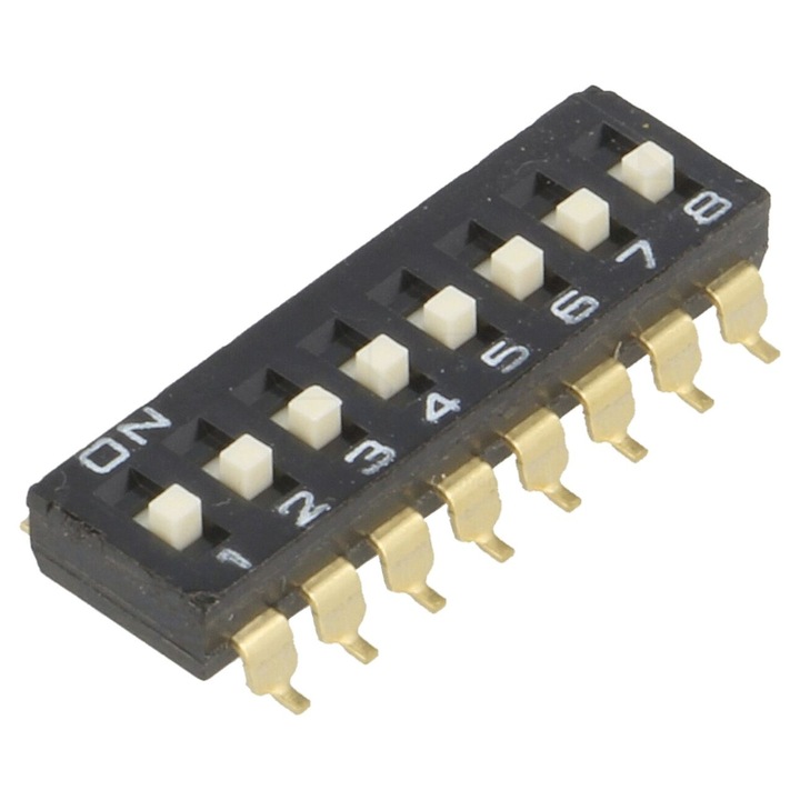 Comutator DIP-SWITCH 8 Sectiuni ON-OFF 24VDC