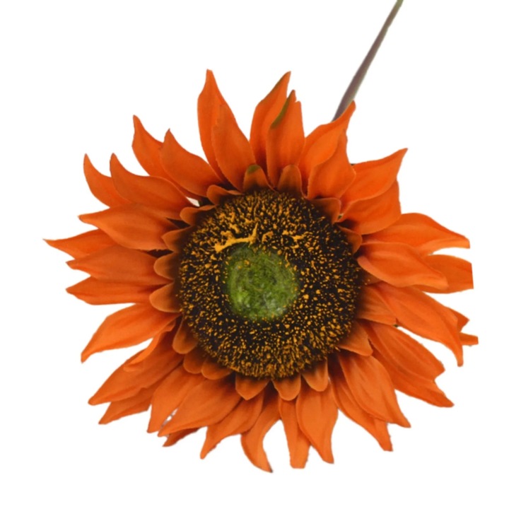 Floare artificiala, floarea-soarelui, tulpina lunga, galben, 47x15x3cm