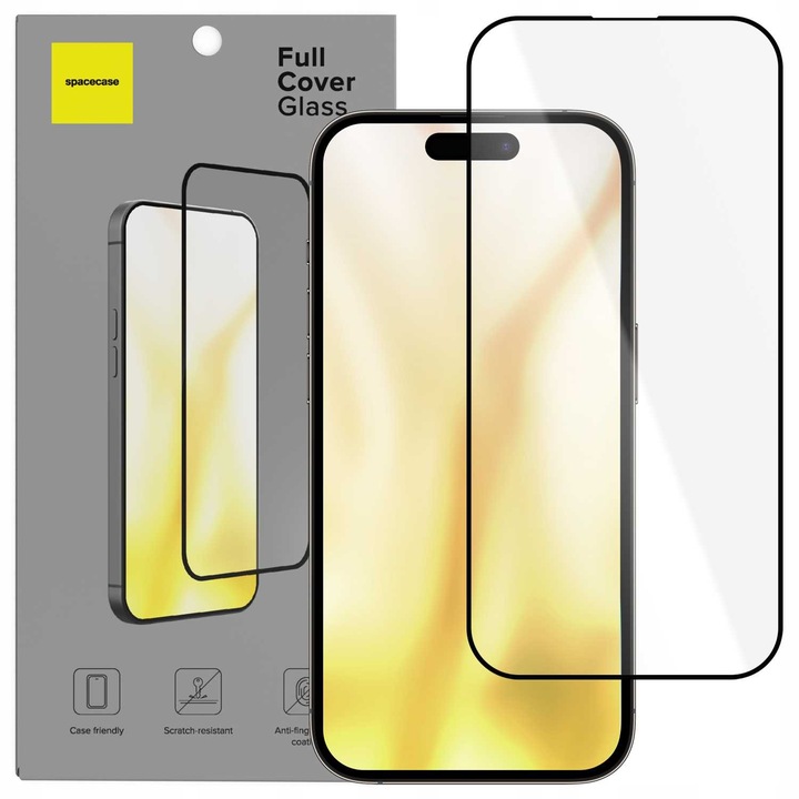 Sticla securizata SPACECASE Full Cover Glass pentru iPhone 14 Pro