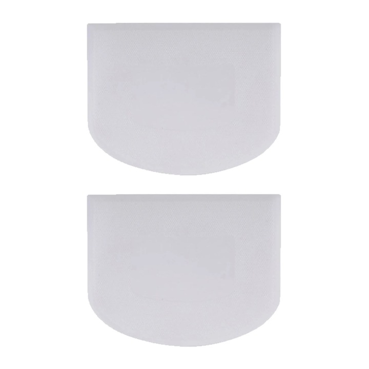 Set 2 spatule flexibile din plastic pentru aluat si prajituri, alb, 11.6x9.2cm