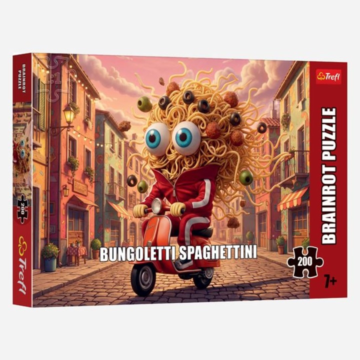 Пъзел Jumbo Brainrots Bungoletti Spaghettini, 200 части, Trefl