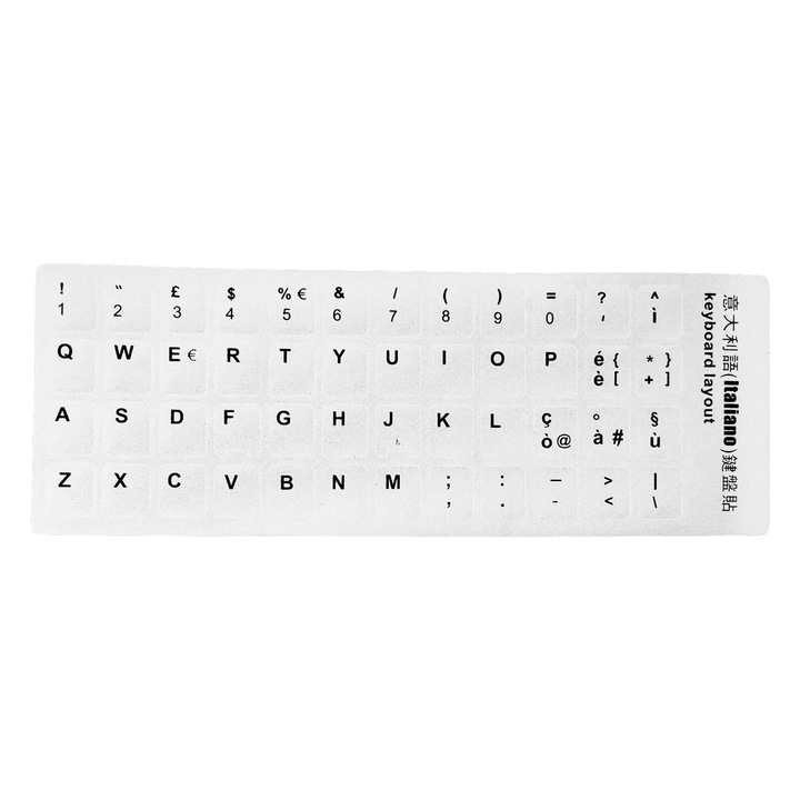 Autocolant tastatura protector, multilingv, mat, 18x6.5cm
