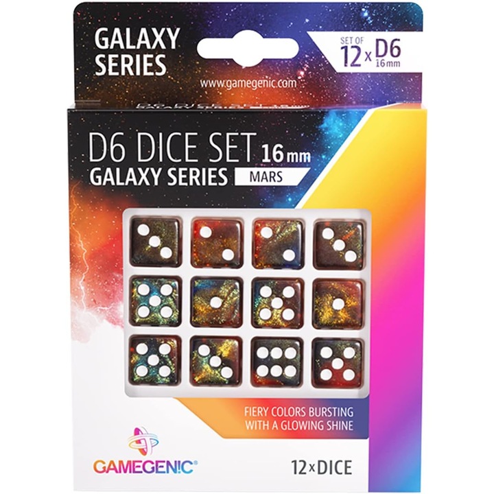 Set Zaruri GGS50020 Galaxy Series Mars D6, 16mm (12 Bucati)