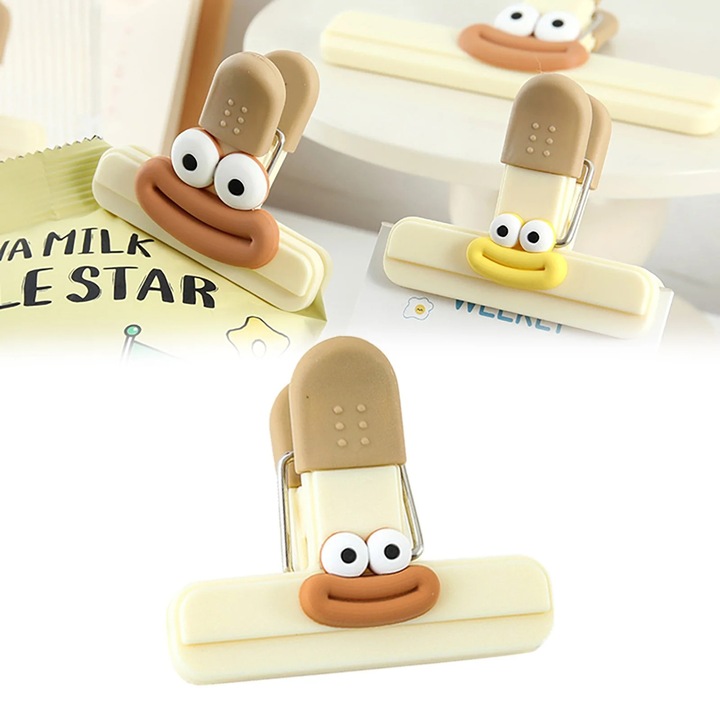 Cleme etansare alimente, multicolor, plastic, set multifunctional, 5x2cm