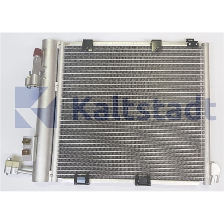 KALTSTADT klíma hűtőradiátor, 370x380mm méretű, alumínium, OPEL Astra G/Zafira A modellekhez