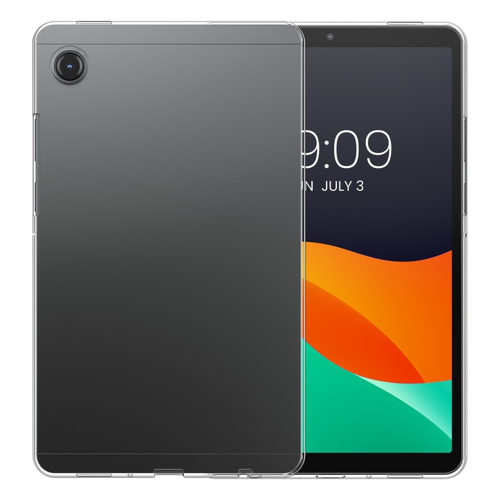 Husa tip carcasa Kwmobile pentru Samsung Galaxy Tab A11/A9, TPU, transparent, anti-alunecare