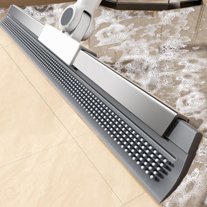 Racleta profesionala, Bedee, TPE, Cap articulat rotativ la 180°, 50 cm latime, efect de curatare multifunctional, potrivit pentru diverse suprafete netede, cum ar fi gresie, indeparteaza apa stagnanta si colecteaza eficient parul