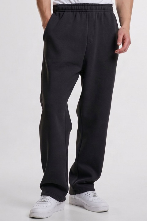Urban Classics, Pantaloni lejeri de trening cu buzunare, Negru stins, S