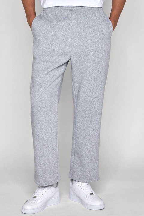 Urban Classics, Pantaloni lejeri de trening cu buzunare, Gri deschis melange, 3XL
