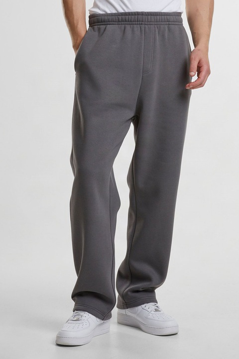 Urban Classics, Pantaloni lejeri de trening cu buzunare, Gri inchis