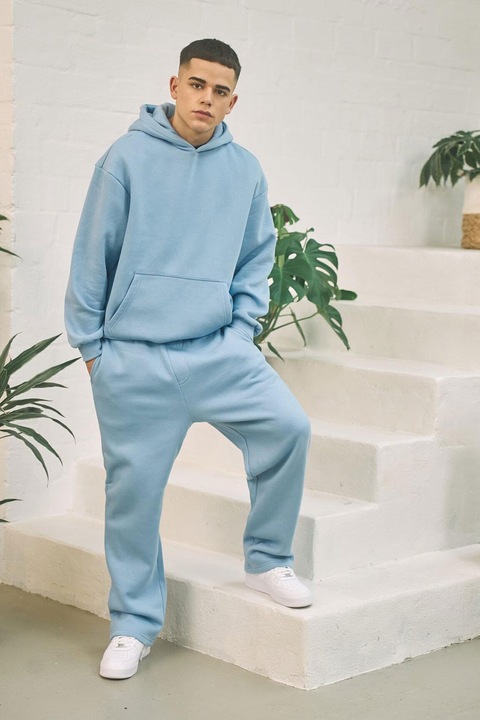 Urban Classics, Pantaloni lejeri de trening cu buzunare, Albastru lavanda, 2XL
