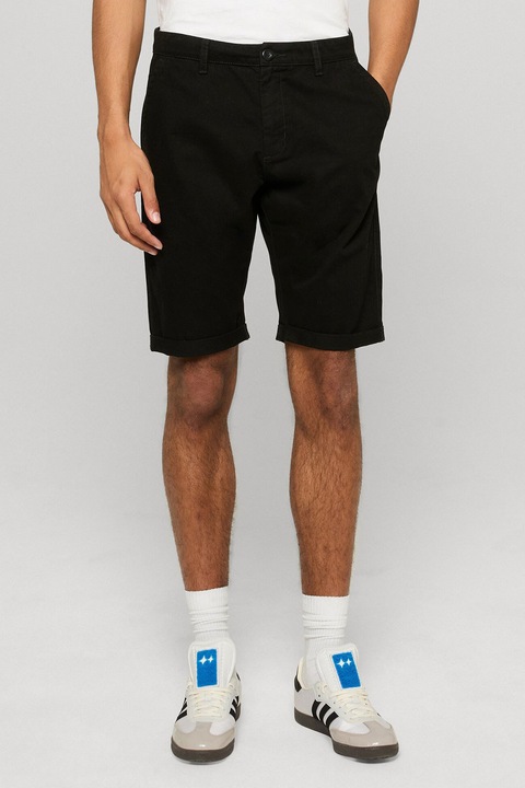 Urban Classics, Pantaloni scurti chino cu talie medie, Negru