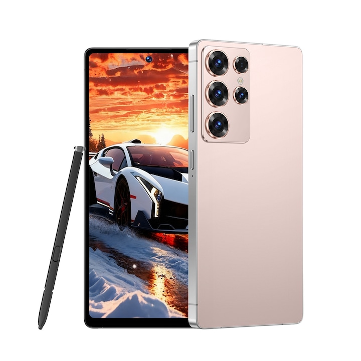 Telefon mobil Deemi, C25 Ultra, 6.8inch, 8G RAM, 128GB, retea 2G 3G 4G, 3800mah, Roz