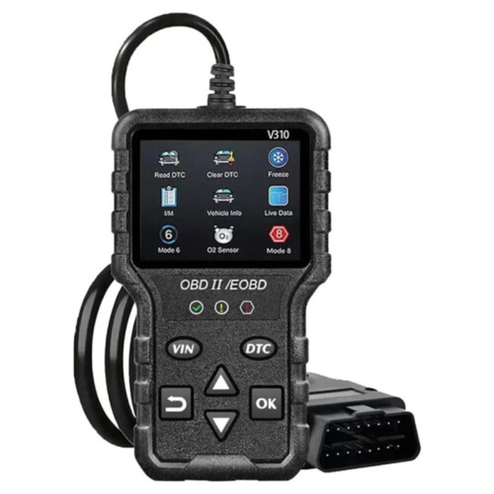 V310 OBD2 autós diagnosztikai szkenner, valós idejű motorfigyelés autókhoz és teherautókhoz
